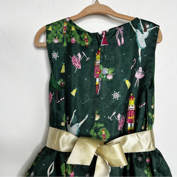 Bonnie Jean Nutcracker Holiday Dress with Bow Sash - Picture 8 of 9